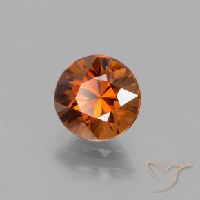 Zircon Orange jaunâtre naturelle Tour, 1.72 ct, VVS-VS