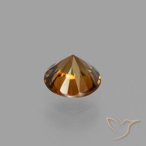 Zircon Orange brunâtre foncé naturelle Tour, 1.43 ct, VVS-VS