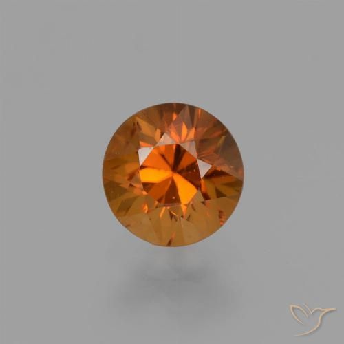 1.38ct Naturel Orange moyen-foncé Zircon, Tour, VVS-VS