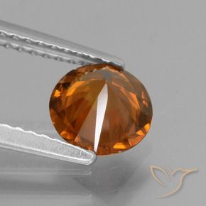Zircon Orange foncé naturelle Tour, 1.54 ct, VVS-VS
