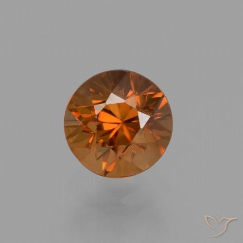 1.43ct Naturel Orange moyen-foncé Zircon, Tour, VVS-VS
