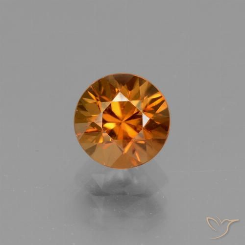 1.52ct Naturel Orange jaunâtre Zircon, Tour, VVS-VS