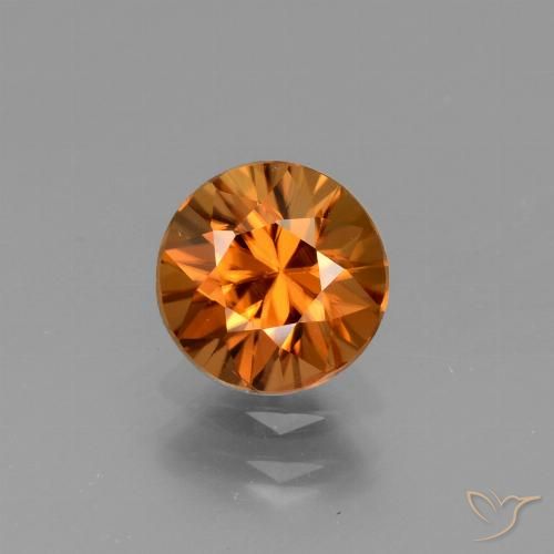 1.59ct Naturel Orange foncé Zircon, Tour, VVS-VS