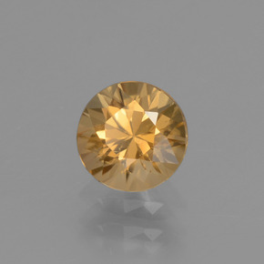 Zircon Doré naturelle Coupe roude, 1.19 ct, VVS