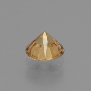 Zircon Doré naturelle Coupe roude, 1.19 ct, VVS
