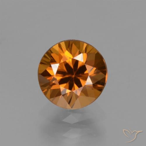 1.75ct Naturel Orange moyen-foncé Zircon, Tour, VVS