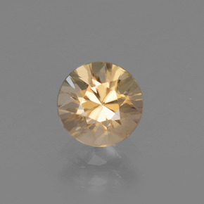 Zircon or naturelle coupe roude, 1,25 ct, VVS