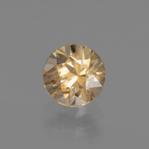 Zircon or naturelle coupe roude, 1,25 ct, VVS