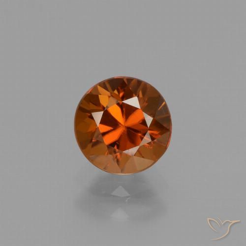 1.61ct Naturel Orange foncé Zircon, Tour, VVS-VS