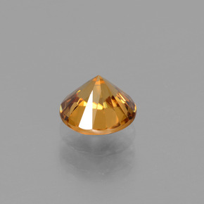 Zircon Brun doré naturelle Coupe roude, 1.30 ct, VVS