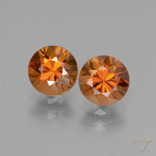 3.25ctw Naturel Orange jaunâtre Zircon, Tour, VS