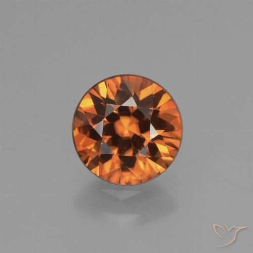 1.50ct Naturel Orange moyen Zircon, Tour, VVS-VS