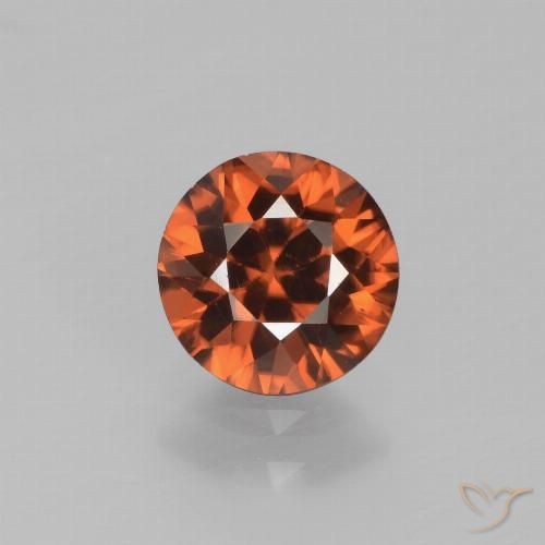 1.45ct Naturel Orange foncé Zircon, Tour, VVS-VS