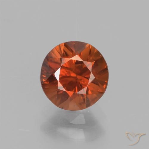 1.71ct Naturel Orange foncé Zircon, Tour, VS