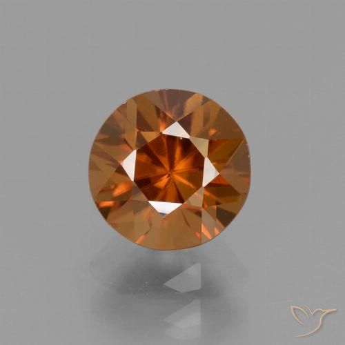 1.66ct Naturel Orange foncé Zircon, Tour, VVS