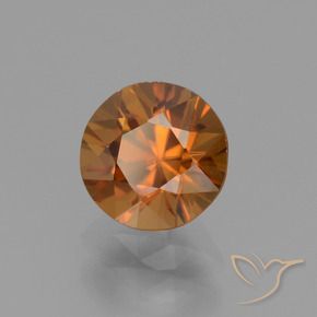 Zircon Orange foncé naturelle Tour, 1.66 ct, VVS