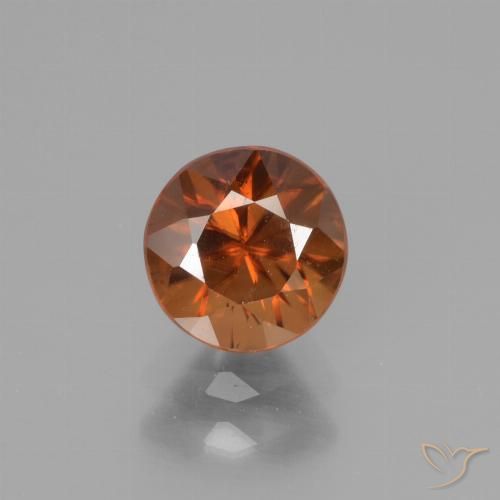 1.35ct Naturel Orange foncé Zircon, Tour, VS