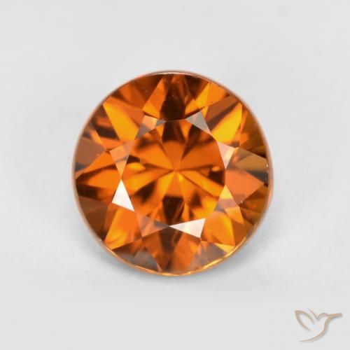 1.36ct Naturel Orange foncé Zircon, Tour, VS