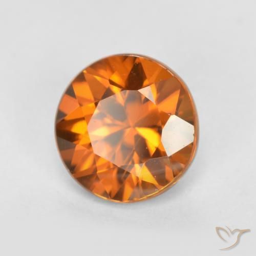 Zircon Orange foncé naturelle Tour, 1.36 ct, VS
