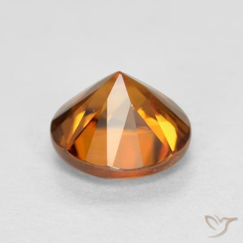 Zircon Orange foncé naturelle Tour, 1.36 ct, VS