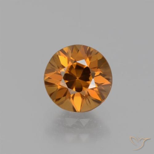 1.63ct Naturel Orange foncé Zircon, Tour, VS