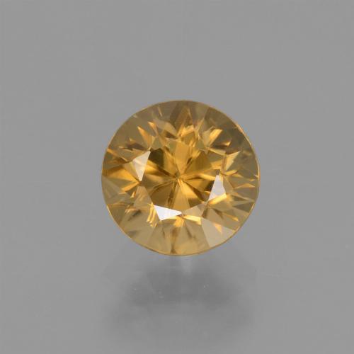 Zircon doré naturelle coupe roude, 1,88 ct, VS