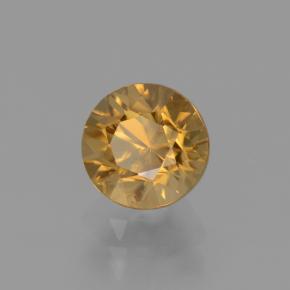 Zircon doré naturelle coupe roude, 1,88 ct, VS