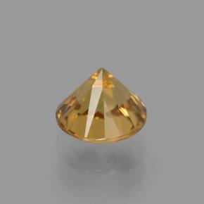 Zircon doré naturelle coupe roude, 1,88 ct, VS