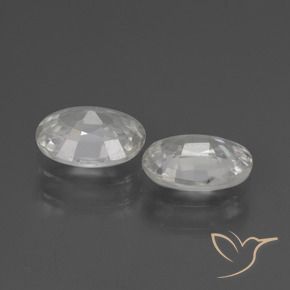 Shop natural 2.12ct Blanc Zircon gems, ovale, from Cambodge at GemSelect. In stock, global shipping!
