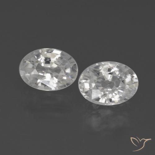 2.36ctw Naturel Blanc Zircon, ovale, VVS