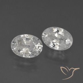 Shop natural 2.22ct Blanc Zircon gems, ovale, from Cambodge at GemSelect. In stock, global shipping!