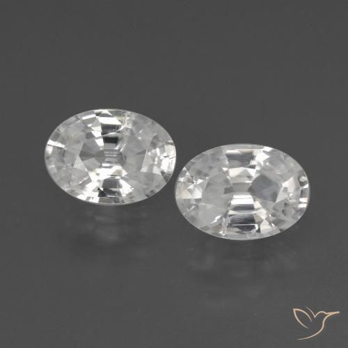 2.20ctw Naturel Blanc Zircon, ovale, VS