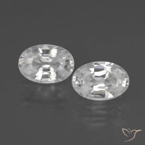 2.28ctw Naturel Blanc Zircon, ovale, VVS