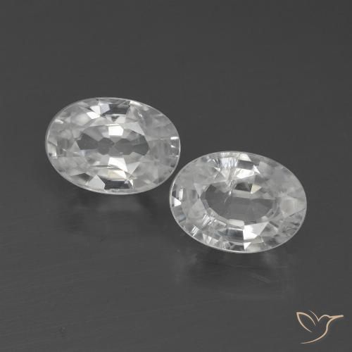Shop natural 2.30ct Blanc Zircon gems, ovale, from Cambodge at GemSelect. In stock, global shipping!