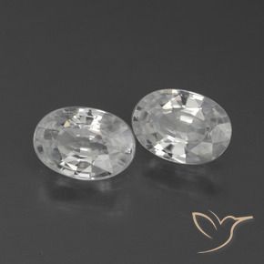 Shop natural 2.16ct Blanc Zircon gems, ovale, from Cambodge at GemSelect. In stock, global shipping!