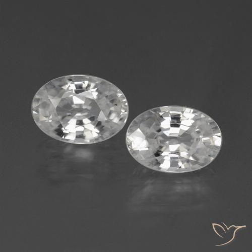 2.41ctw Naturel Blanc Zircon, ovale, VVS