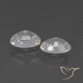 Shop natural 2.41ct Blanc Zircon gems, ovale, from Cambodge at GemSelect. In stock, global shipping!