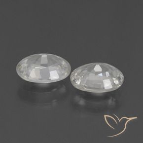 Shop natural 2.27ct Blanc Zircon gems, ovale, from Cambodge at GemSelect. In stock, global shipping!