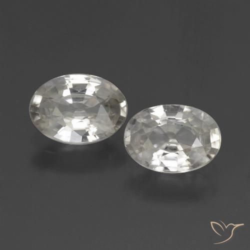 2.17ctw Naturel Blanc chaud Zircon, ovale, VVS-VS