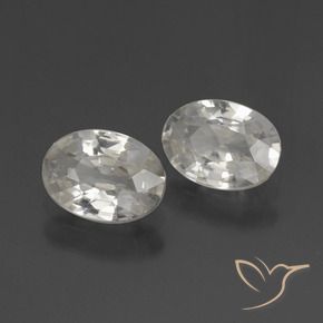Shop natural 2.17ct Blanc chaud Zircon gems, ovale, from Cambodge at GemSelect. In stock, global shipping!