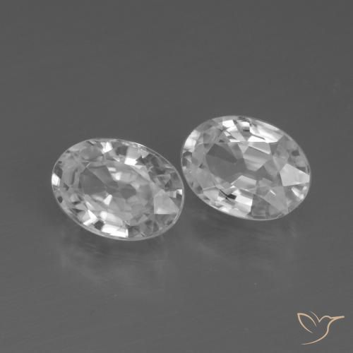 Shop natural 2.36ct Blanc clair Zircon gems, ovale, from Cambodge at GemSelect. In stock, global shipping!