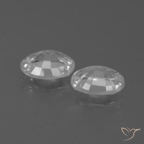 Shop natural 2.36ct Blanc clair Zircon gems, ovale, from Cambodge at GemSelect. In stock, global shipping!