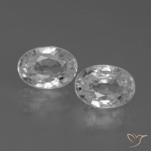 2.80ctw Naturel Blanc Zircon, ovale, VS