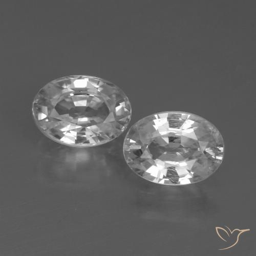 2.65ctw Naturel Blanc Zircon, ovale, VS