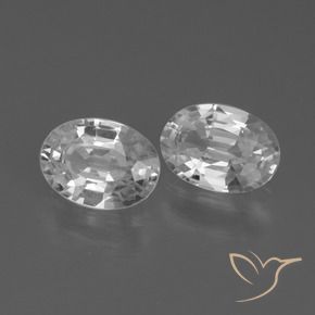 Shop natural 2.33ct Blanc Zircon gems, ovale, from Cambodge at GemSelect. In stock, global shipping!