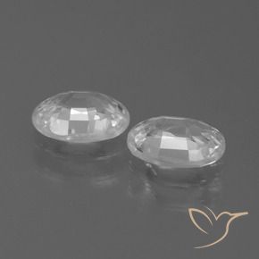 Shop natural 2.33ct Blanc Zircon gems, ovale, from Cambodge at GemSelect. In stock, global shipping!