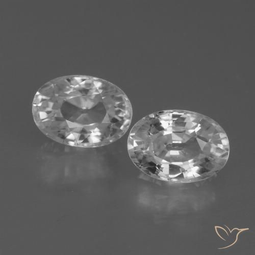 2.88ctw Naturel Blanc Zircon, ovale, VS