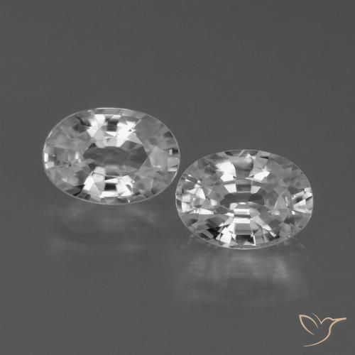 2.46ctw Naturel Blanc Zircon, ovale, VS
