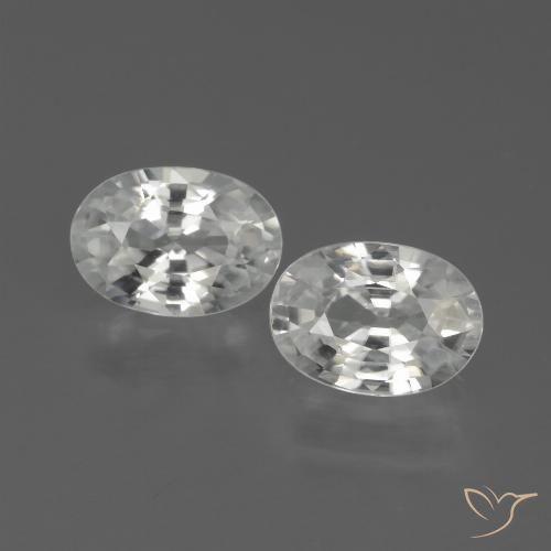 2.24ctw Naturel Blanc Zircon, ovale, VVS
