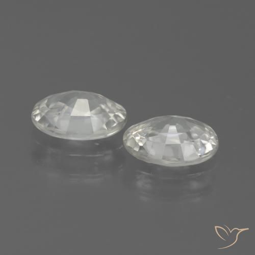 Shop natural 2.05ct Blanc chaud Zircon gems, ovale, from Cambodge at GemSelect. In stock, global shipping!